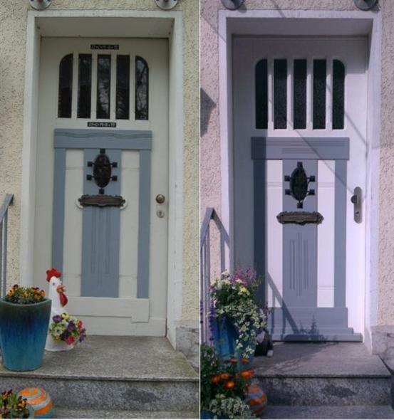 Haustür vorher nachher
